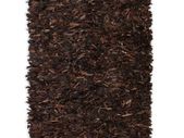 Shaggy Rug Genuine Leather 190x280 cm Brown