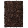 Shaggy Rug Genuine Leather 190x280 cm Brown Image 5