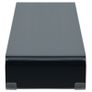 TV Stand/Monitor Riser Glass Black 110x30x13 cm Image 3