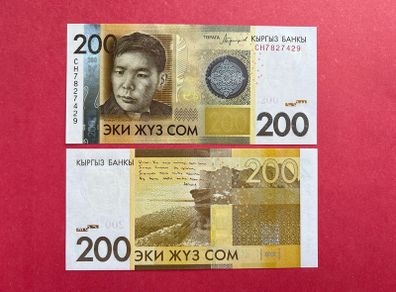 Kyrgyzstan   200  Som  2016  Pick  27b  ( Uncirculated )