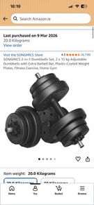 Dumbells SONGMICS set 2n1 brand new in box
