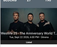 westlife ticket