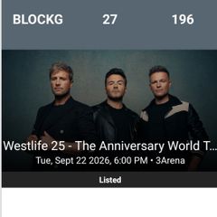 westlife ticket
