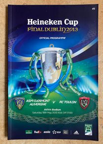 2013 RC Toulon v ASM Clermont Auvergne - Heineken Cup Final Programme - AVIVA Stadium, Dublin
