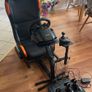 Complete Sim Racing Cockpit Logitech G29  Shifter  Foldable Stand with Seat  Like New Image 7