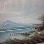Large Vintage Framed Picture "Connemara Lake" by N. Gero Image 5