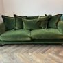 Green velvet sofa Image 3