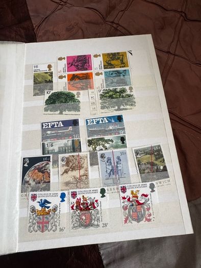 Mint UK album with stamps