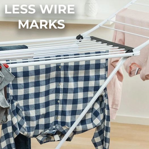 Extra X-Legs Clothes Airer, Indoor Drying Rack, 20 Metre Drying Space, Foldable Compact Clothes Dryer, Thick Wires for Fewer Creases, Wheels to Easily Manoeuvre