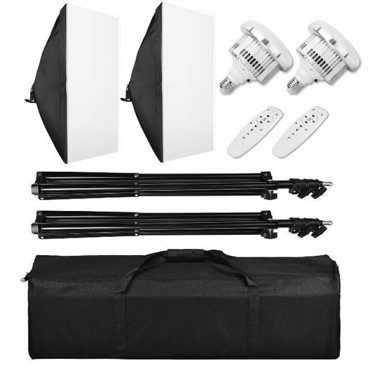 85W Dimmable LED Softbox Diffuser Stand Kit