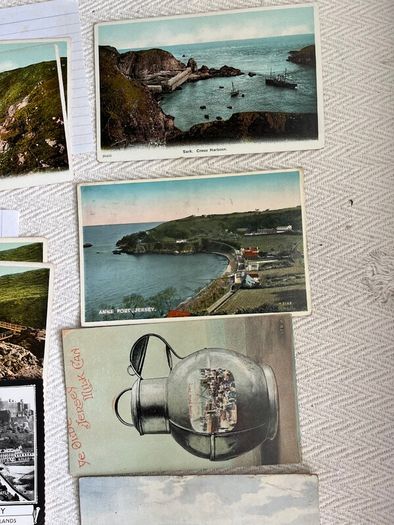Channel Islands vintage postcards. Jersey, Guernsey & Sark. 1 euro each. Discount for multiple purchases