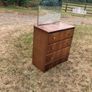 Vintage Wooden Dressing Table / Chest of Drawers with Mirror Image 2