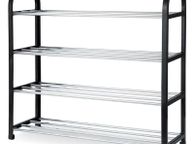 main image for ad New Light Stable 4 Tier Shoe Rack Black Amazing Cabinet 8 Pairs Shoes #1257