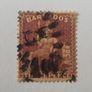 BRITISH COMMONWEALTH BARBADOS 1873 3p claret with postal mark - great perforations. Image 2