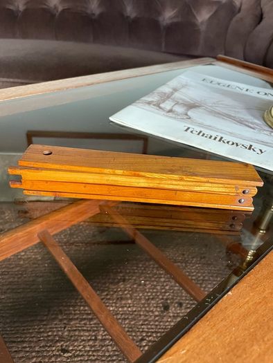Rare ca 1880 Antique Portable Folding Book Rest Music Stand Campaign Desk Top Wooden