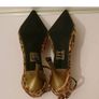 Jinrei Gold Leopard Print Pointed Toe Ankle Strap Heels EU36 UK3 New Boxed  CAN POST Image 6