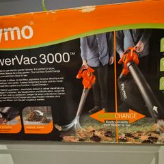 Flymo PowerVac  3000. A garden blower and vacuum.