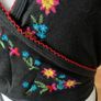 Cardigan top Next wrap around black embroidered flowers women size 10 Image 5