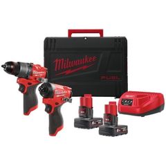 Milwaukee M12 FUEL Drill & Impact Driver 2 x 6Ah Kit - New