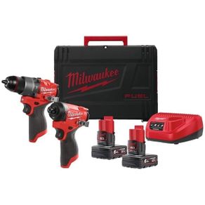 Milwaukee M12 FUEL Drill & Impact Driver 2 x 6Ah Kit - New