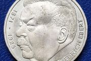 1975 Germany Silver 5 Deutsche Mark Friedrich Ebert