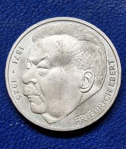 1975 Germany Silver 5 Deutsche Mark Friedrich Ebert