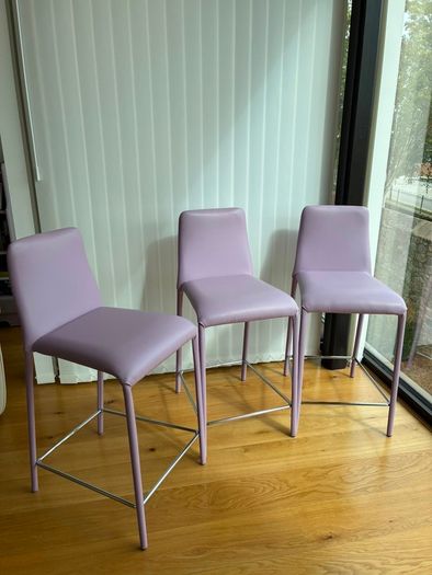 Peresinni Casa bar stools x 3 (lavender) NEW
