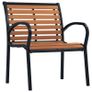 Garden Chairs 2 pcs Steel and WPC Black and Brown Image 2