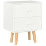 Bedside Cabinets 2 pcs White 40x30x50 cm Solid Pinewood Image 3