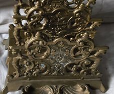 vintage collectable brass letter rack