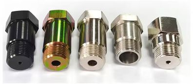 Car Modification New O2 Oxygen Sensor adapter steel Angled Extension Connector M18x1.5 spacer CEL Fix