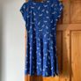 Red Herring dog lover blue mix light dress size 10 Image 4