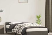 Bed Frame without Mattress Dark Grey 90x190cm Single Velvet