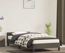 Bed Frame without Mattress Dark Grey 90x190cm Single Velvet