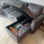 Grey Sofa with Storage Image 3