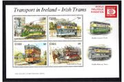 1987 Ireland Hafina World Philatelic Exhibition Souvenir on Trams Commemorative Stamps Miniature Sheet Mint Never Hinged (MNH)