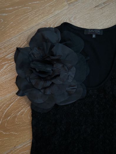 Savida Black Rose Dress Size 10