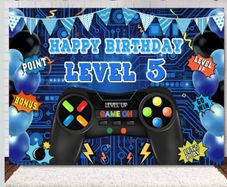 Happy Birthday Age 5 backdrop