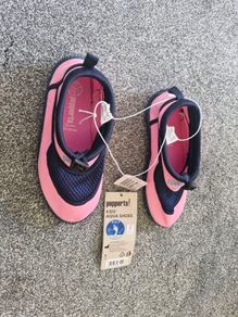 Pepperts! kids aqua shoes pink and navy