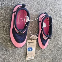 Pepperts! kids aqua shoes pink and navy
