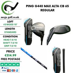 Ping G440 Max #3 Wood 15 Degree / Alta CB 65 Regular