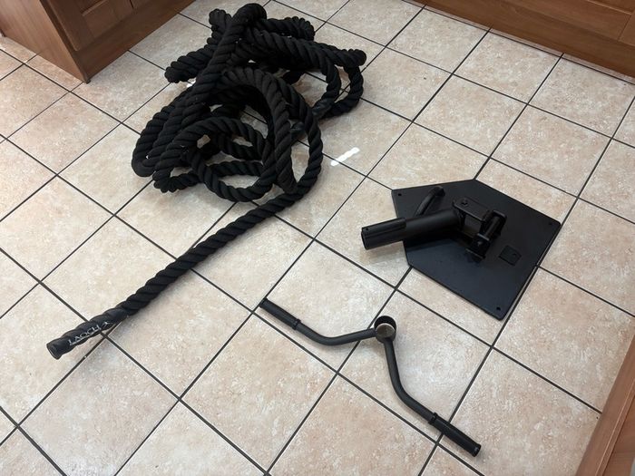 Full Commercial Olympic Landmine, Heavy 50 Foot Battle Rope And Olympic T Bar Row!!