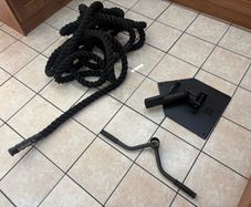 Full Commercial Olympic Landmine, Heavy 50 Foot Battle Rope And Olympic T Bar Row!!