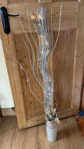 Willow twigs with led lights and vase