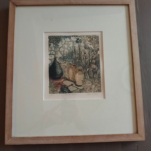 Jean Bardon limited edition etching- summer Garden
