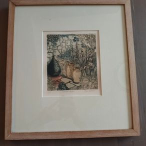Jean Bardon limited edition etching- summer Garden