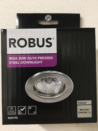 Brushed Chrome Down light c/w with LED Bulb