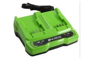 Greenworks 24V Dual Slot Charger. Universal 24V Battery Charger for Garden and Power Tools