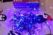 Christmas lights 100 blue