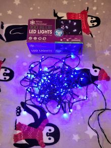 Christmas lights 100 blue